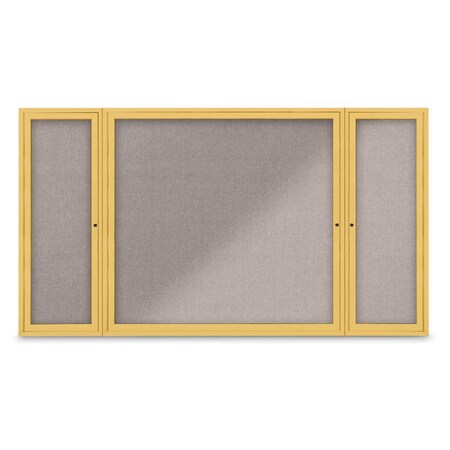 United Visual Products Indoor Enclosed Combo Board, 48"x36", Gold Frame/Burgundy & Cobalt UVCB4836G-BURGUN-COBACC